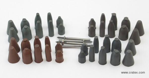 Cratex Rubberized Abrasive Point and Mandrel Kit No. 767