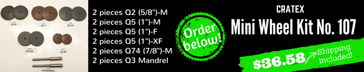 CRATEX Mini Abrasive Wheel Test Kit