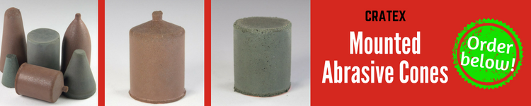 Cratex rubber abrasive cones for grinding & polishing