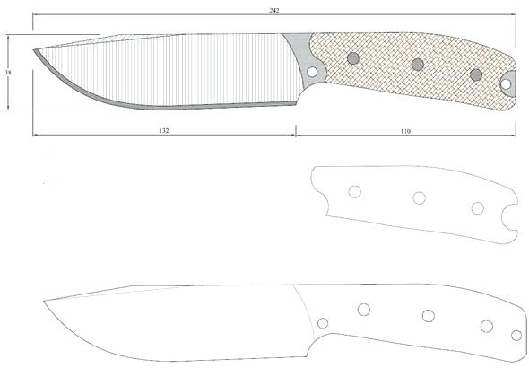 Knife Templates and Patterns + How to Make Sheath