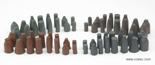 Cratex Rubberized Abrasive Point Test Kit No. 778 (64 points & 4 mandrels)