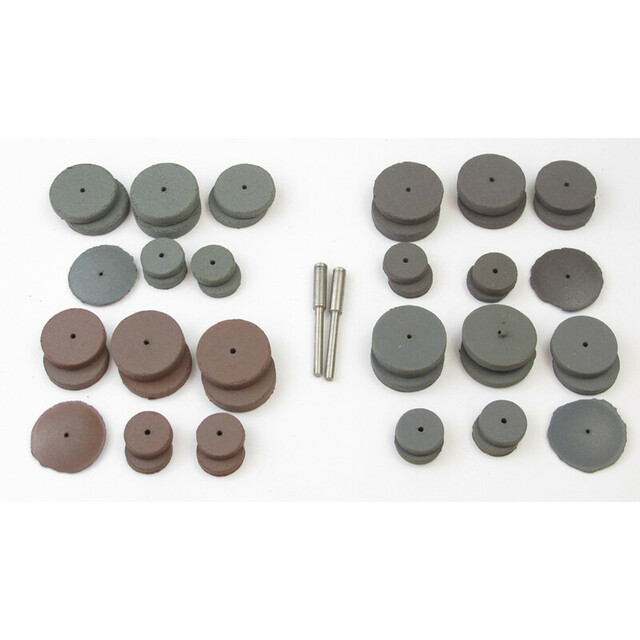 Cratex Small Wheel and Mandrel Kit No. 707 (44 wheels & 2 mandrels)